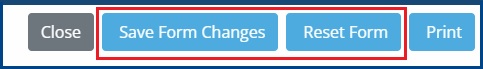 Save Form Changes & Print Preview options